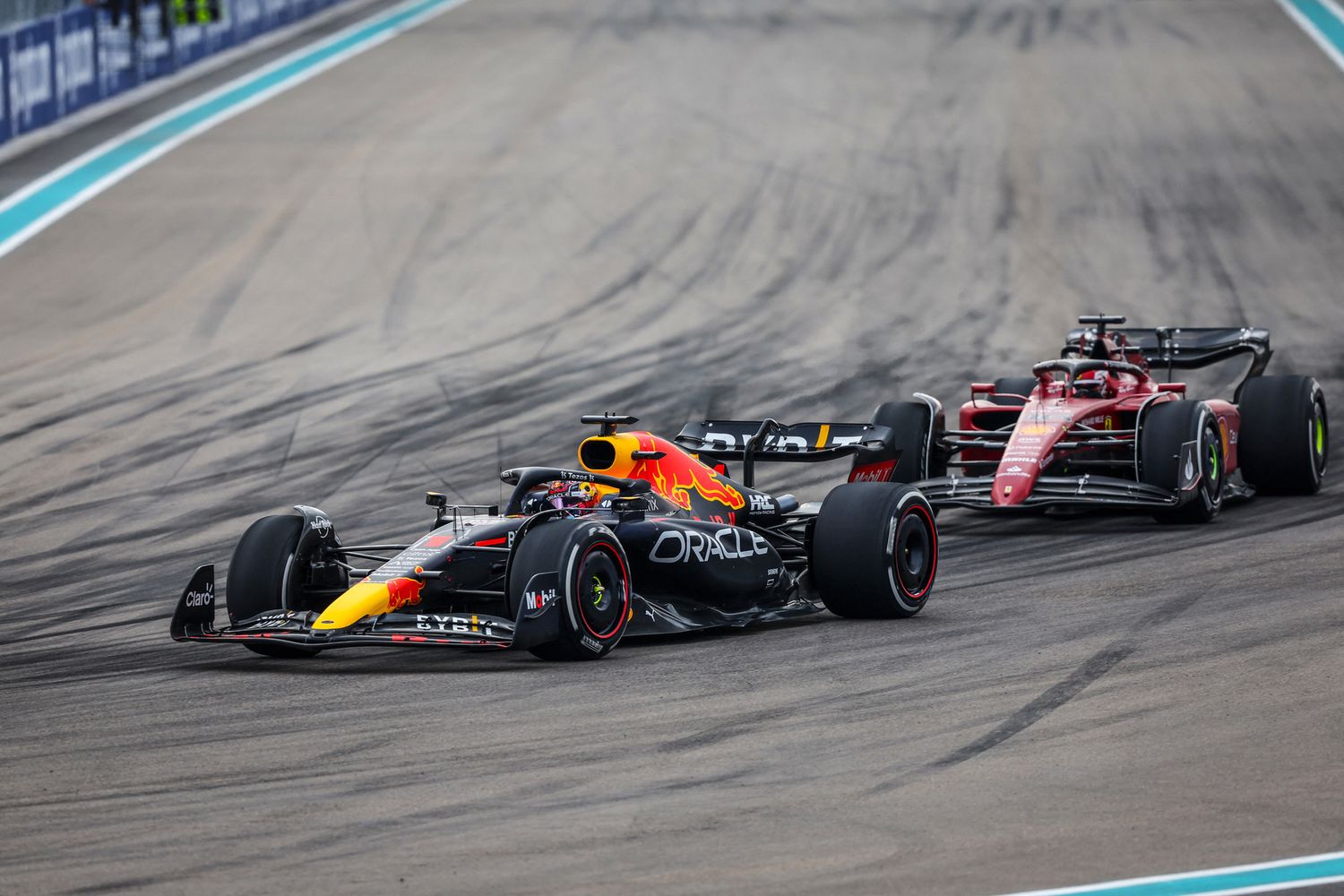 Verstappen e Leclerc nel Gp di Miami&nbsp;