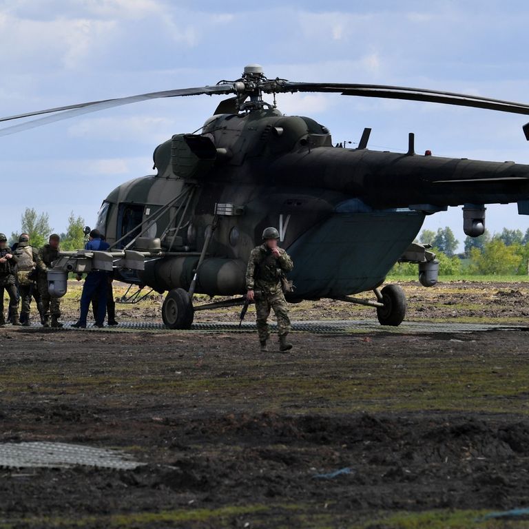 Elicottero militare russo neipresi di Kharkiv&nbsp;