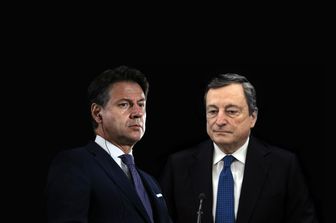 Giuseppe Conte e Mario Draghi&nbsp;