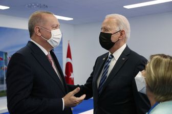 Recep Tayyip Erdogan  e Joe Biden&nbsp;