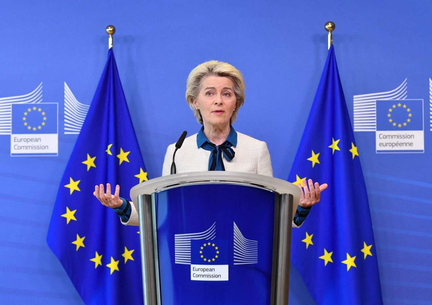 La presidente della Commissione Europea Ursula von der Leyen &nbsp;
