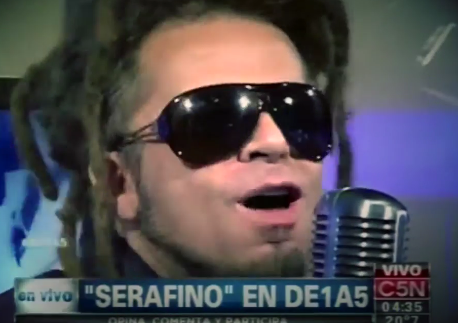 Domenico Serafino in un'apparizione televisiva sul canale C5N in Argentina
