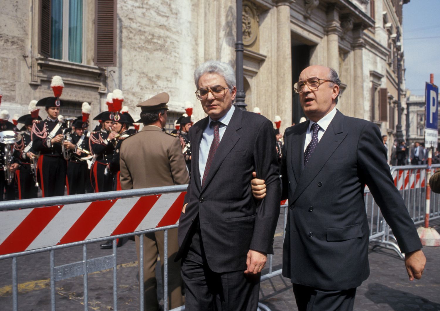Sergio Mattarella e Ciriaco De Mita nel 1992