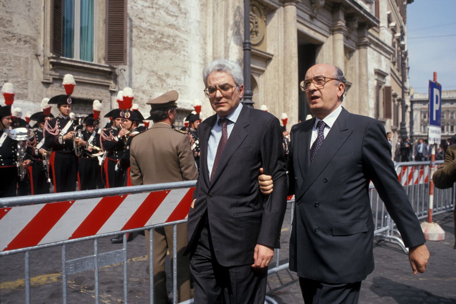 Sergio Mattarella e Ciriaco De Mita nel 1992