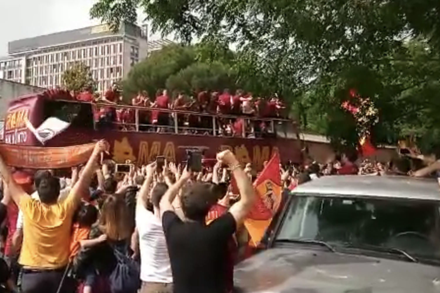 Il pullman della Roma