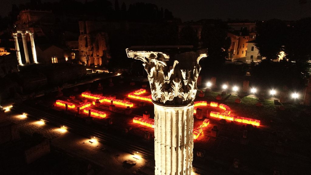 Foro Romano, l'installazione 'Help the Ocean' di&nbsp;Maria Cristina Finucci