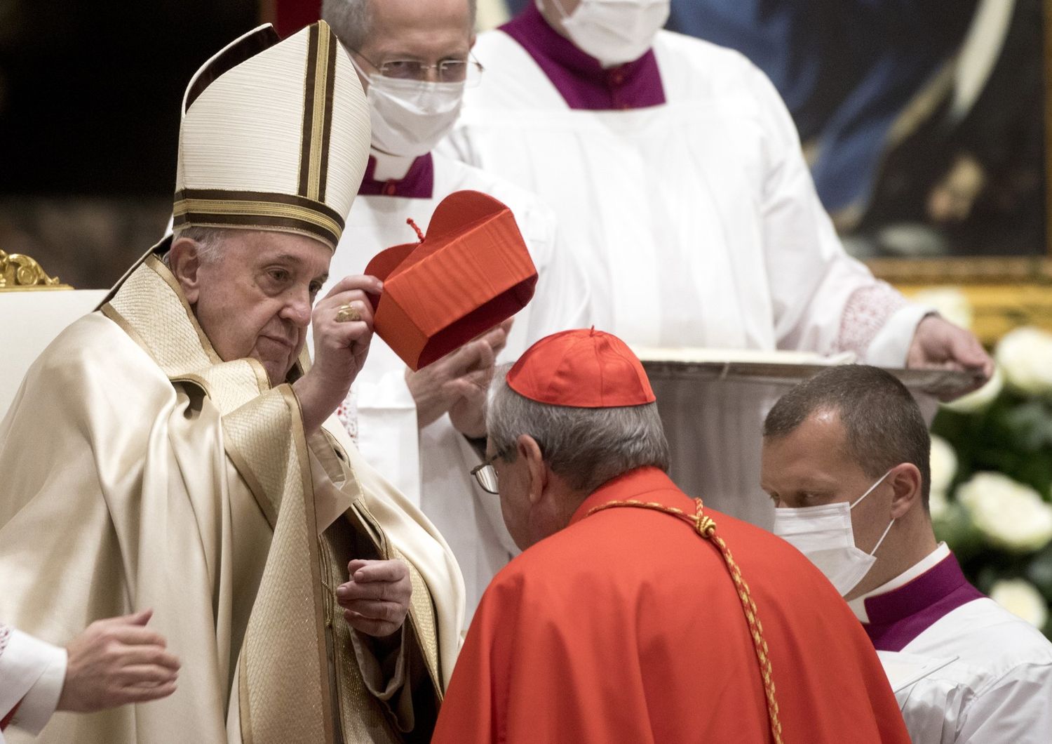 &nbsp;Papa Francesco durante il Concistoro del 2020