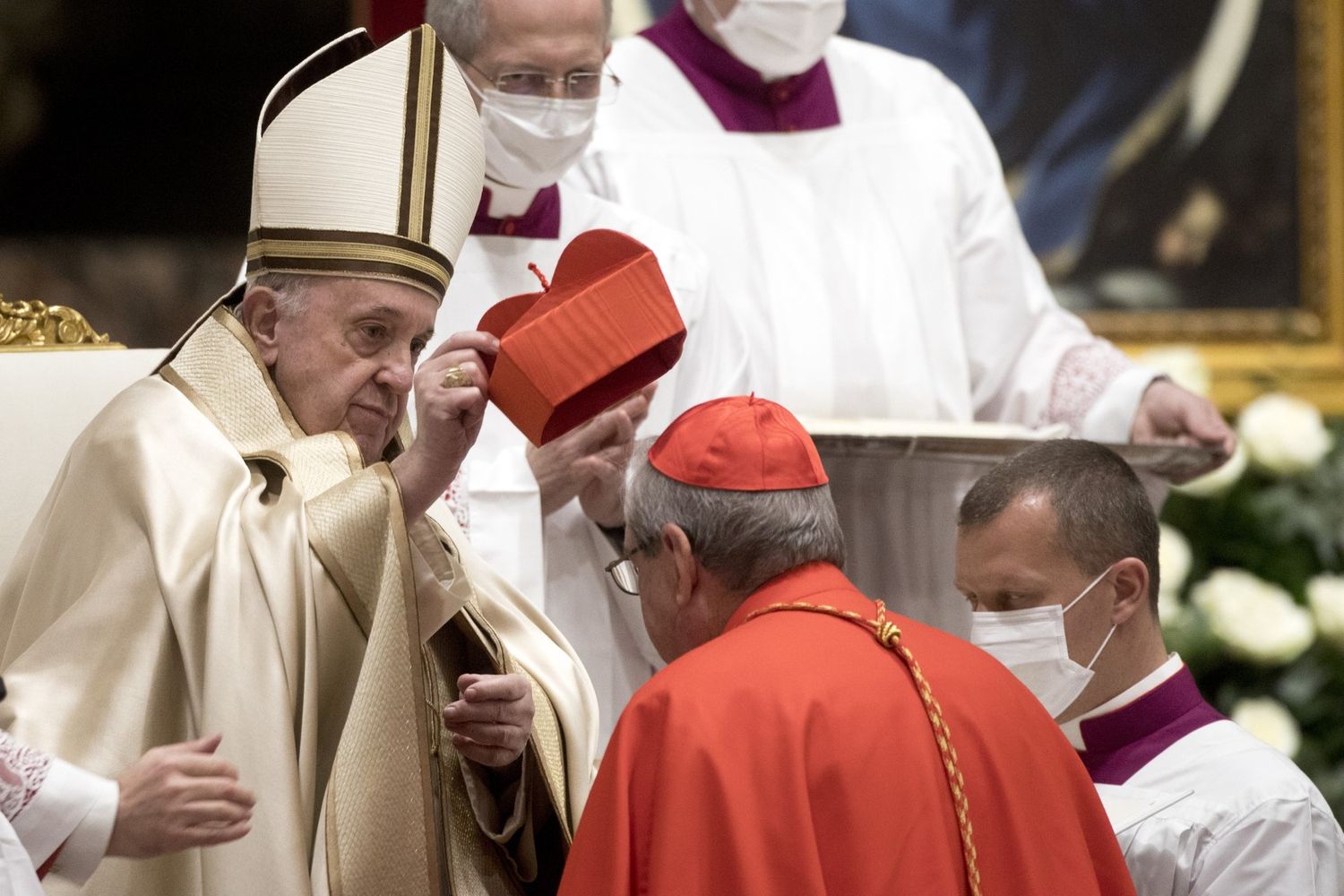 &nbsp;Papa Francesco durante il Concistoro del 2020