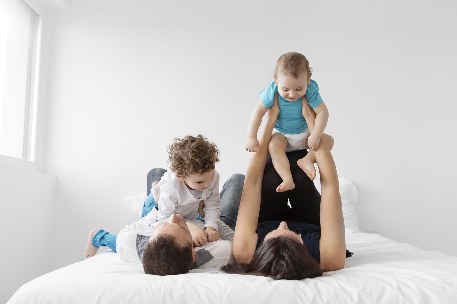 Una famiglia con due figli&nbsp;