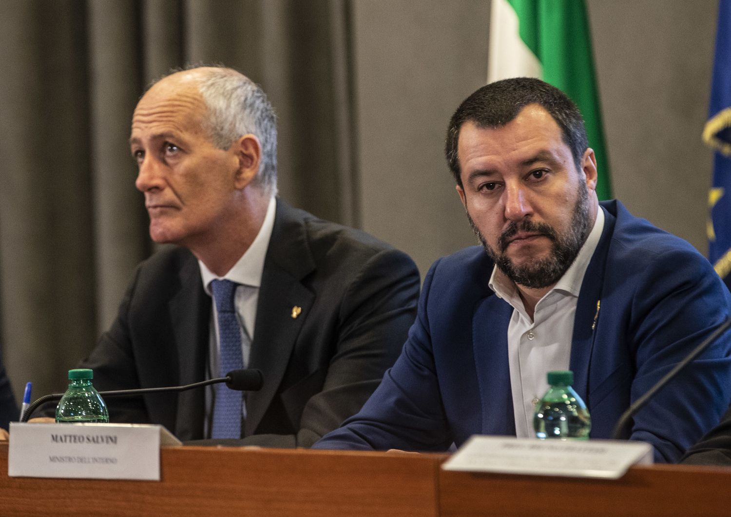 Franco Gabrielli e Matteo Salvini in una foto del 2018