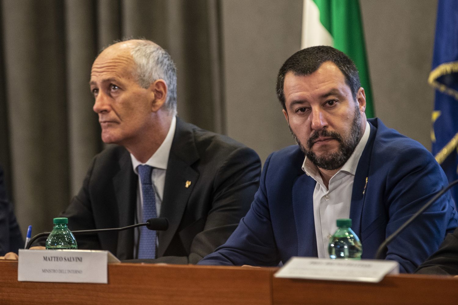 Franco Gabrielli e Matteo Salvini in una foto del 2018