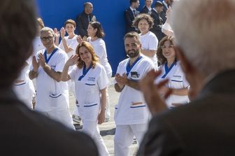 Sfilata dei medici durante la parata del 2 giugno