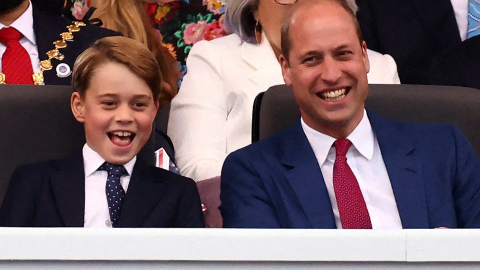 Il principe William e suo figlio George
