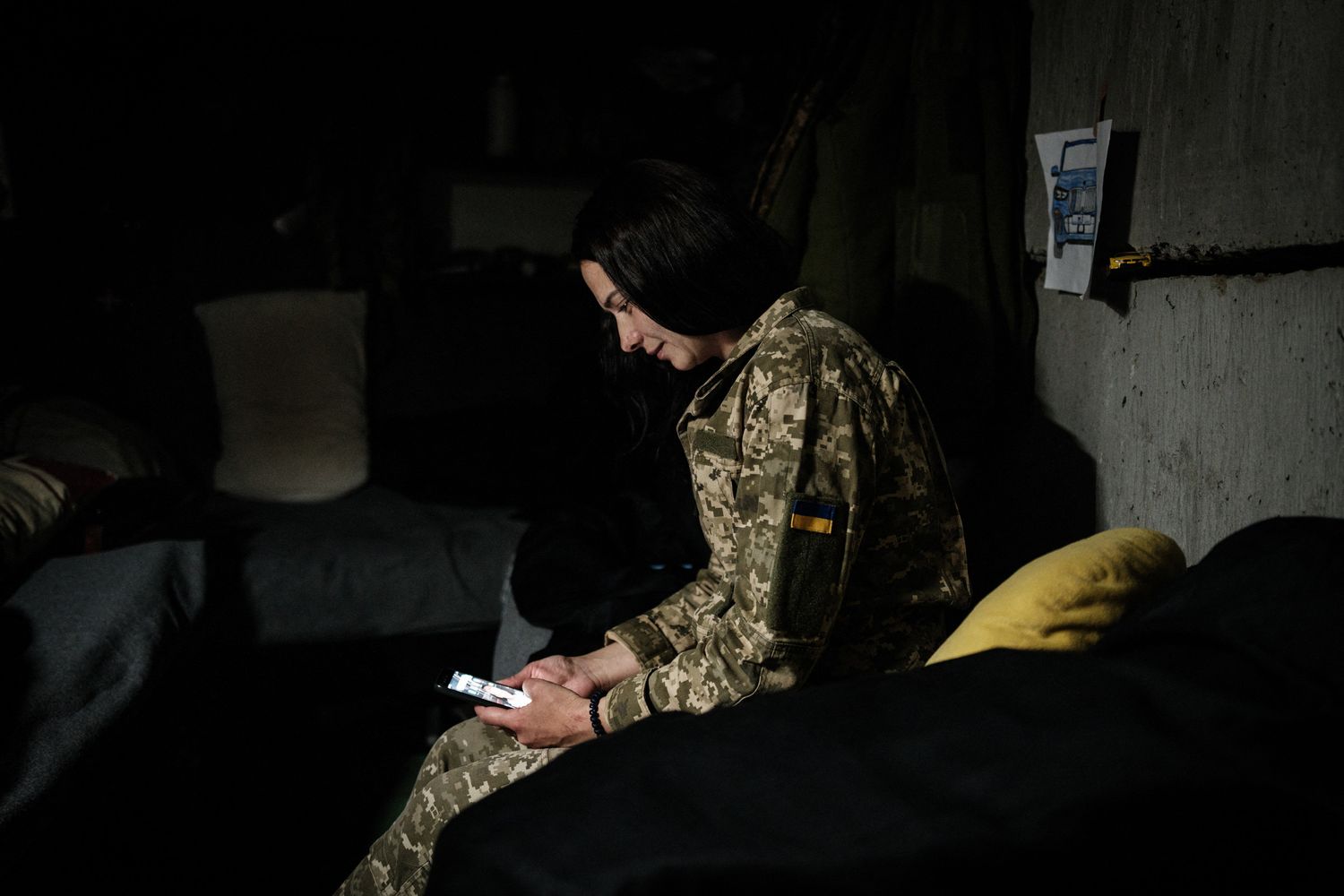 Una soldatessa ucraina