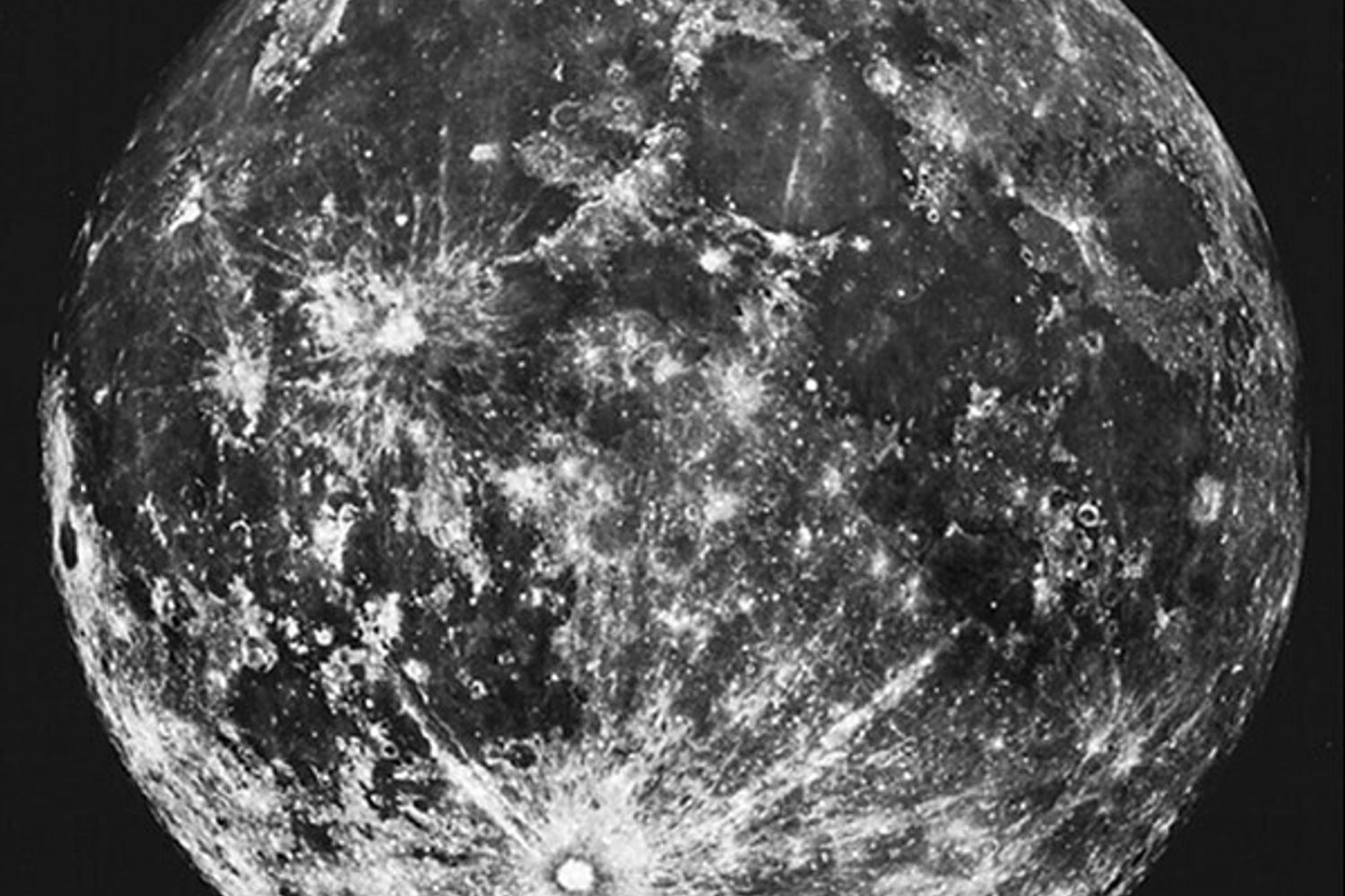 Immagine della Luna ripresa con un telescopio dalla Terra&nbsp;