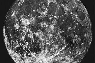 Immagine della Luna ripresa con un telescopio dalla Terra&nbsp;