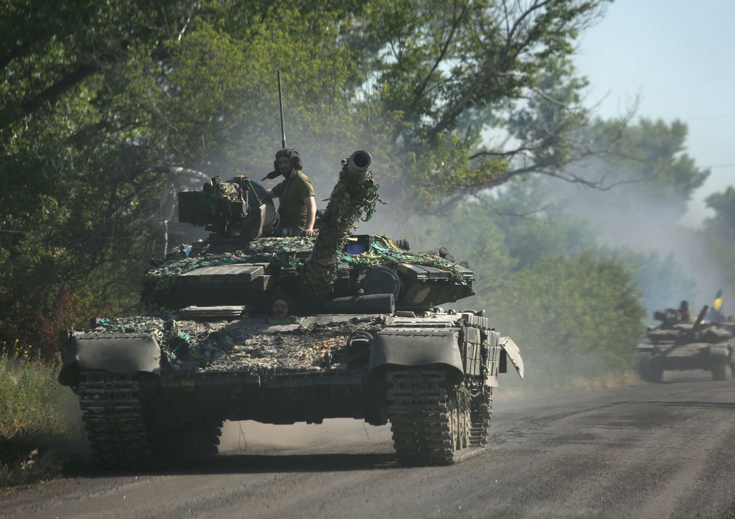 Un carro armato ucraino