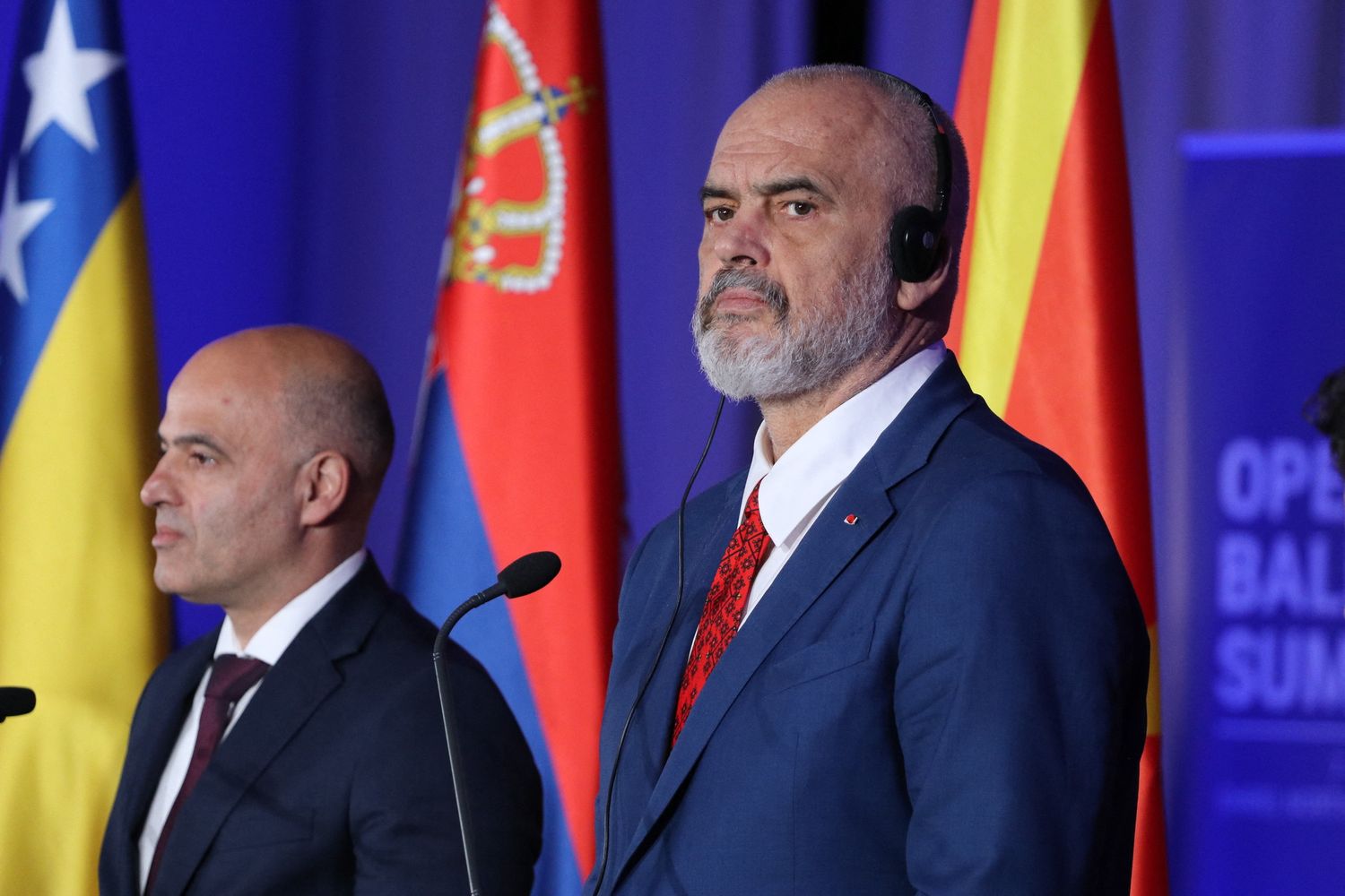 Il premier della Macedonia del Nord, Dimitar Kovacevski, e quello albanese, Edi Rama