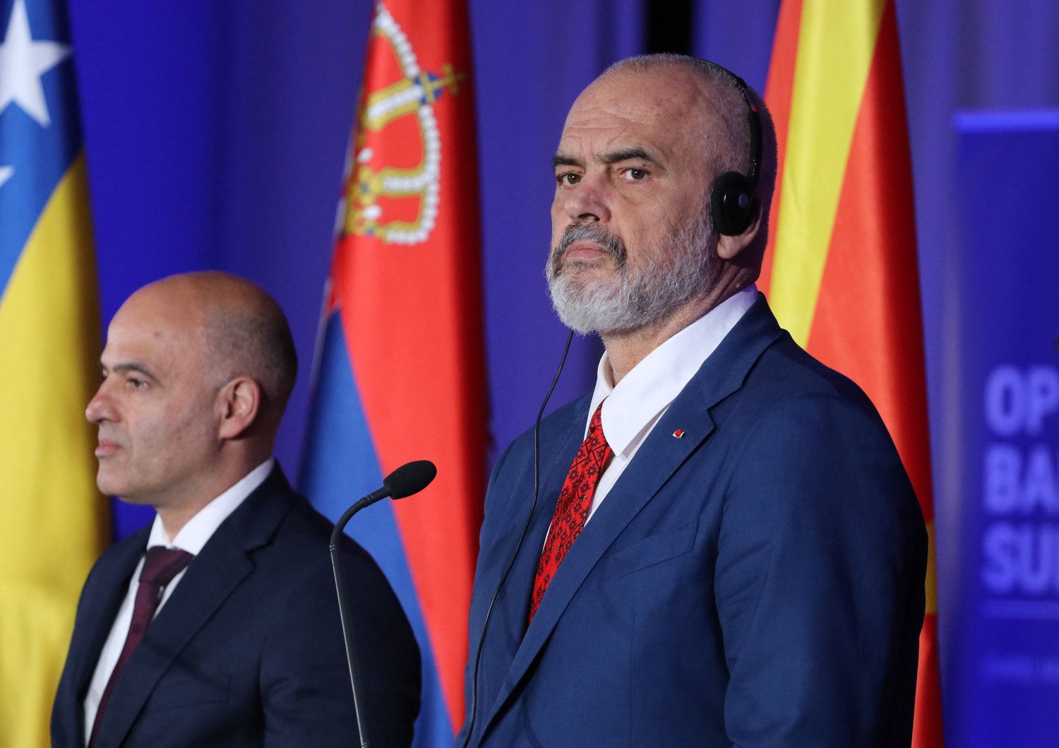 Il premier della Macedonia del Nord, Dimitar Kovacevski, e quello albanese, Edi Rama