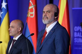 Il premier della Macedonia del Nord, Dimitar Kovacevski, e quello albanese, Edi Rama