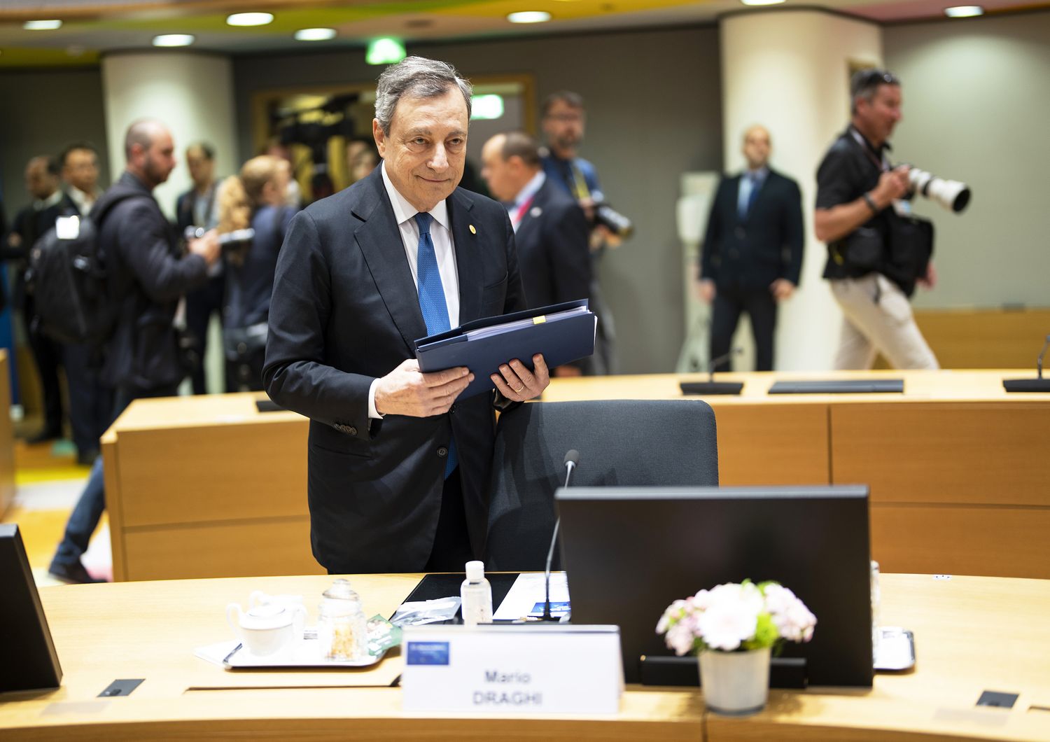 Il premier Mario Draghi a Bruxelles &nbsp;