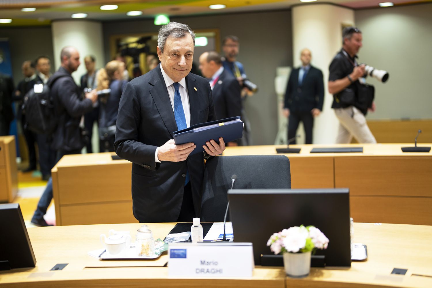 Il premier Mario Draghi a Bruxelles &nbsp;
