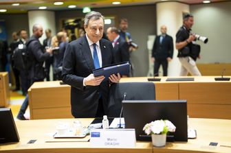 Il premier Mario Draghi a Bruxelles &nbsp;