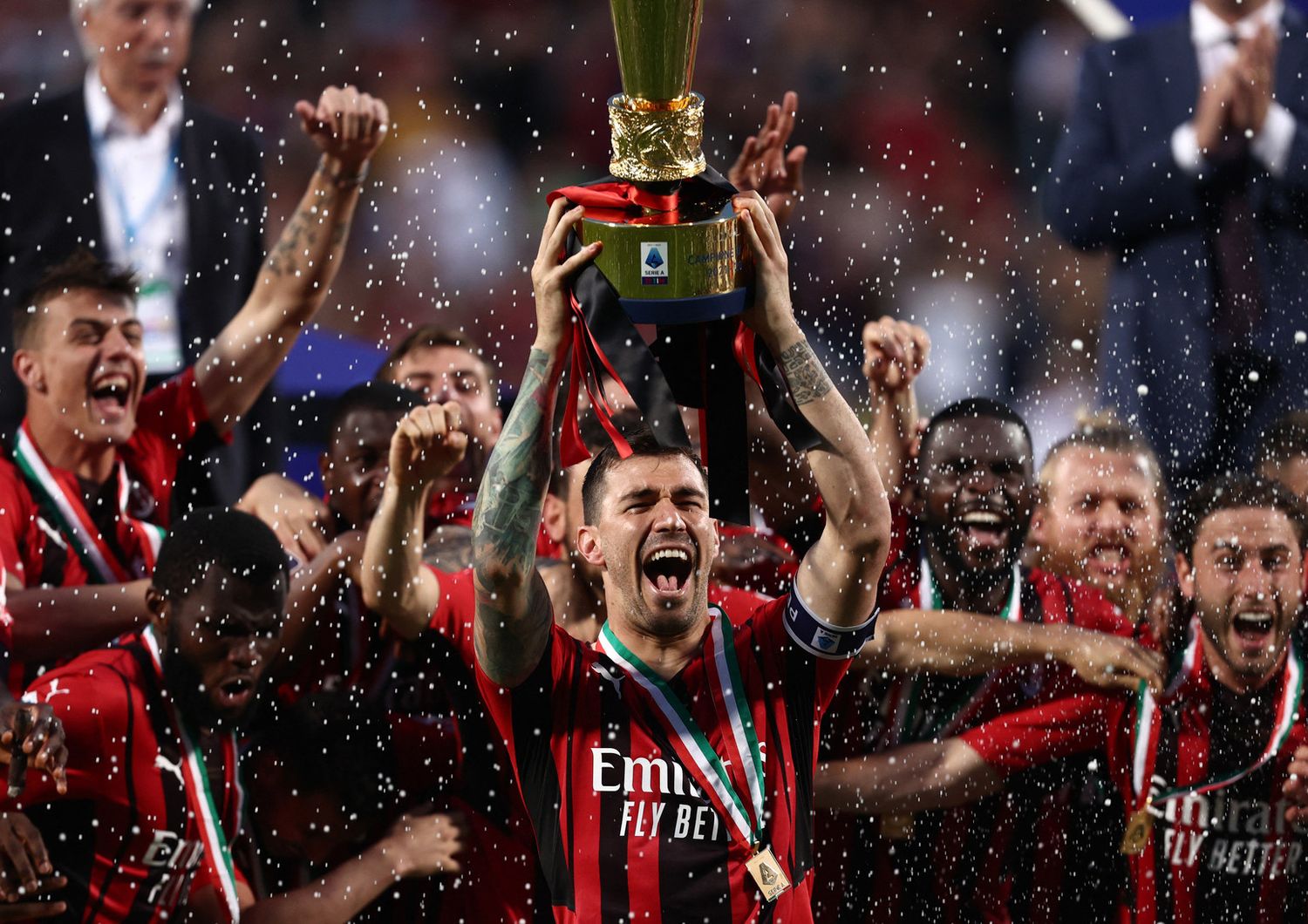 La festa del Milan per la vittoria dello scudetto&nbsp;