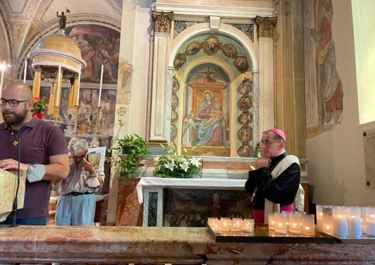 L'Arcivescovo Mario Delpini prega la Madonna per la pioggia