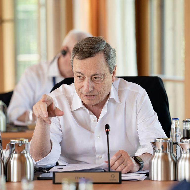 Il Presidente del Consiglio, Mario Draghi, partecipa ai lavori del Vertice G7&nbsp;