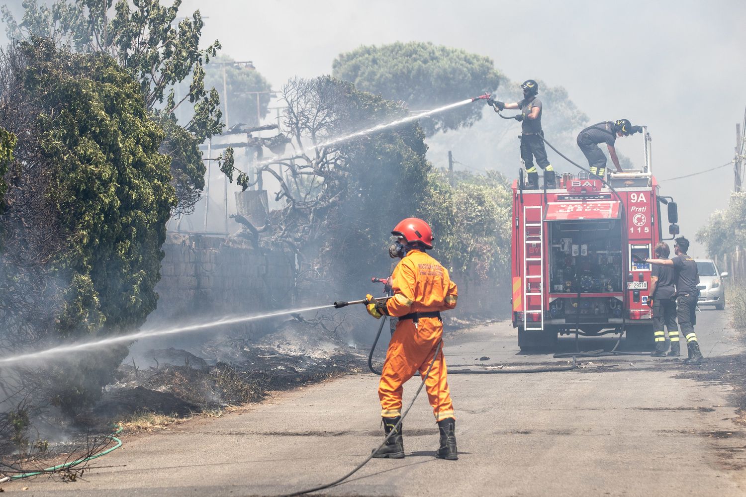 L'incendio sull'Aurelia a Roma&nbsp;