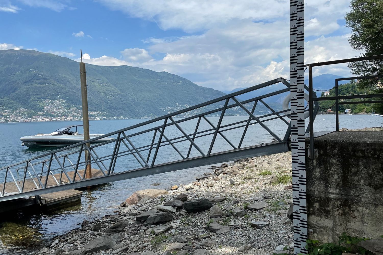 Il livello del Lago Maggiore nell'ondata di caldo e siccit&agrave; del 2022