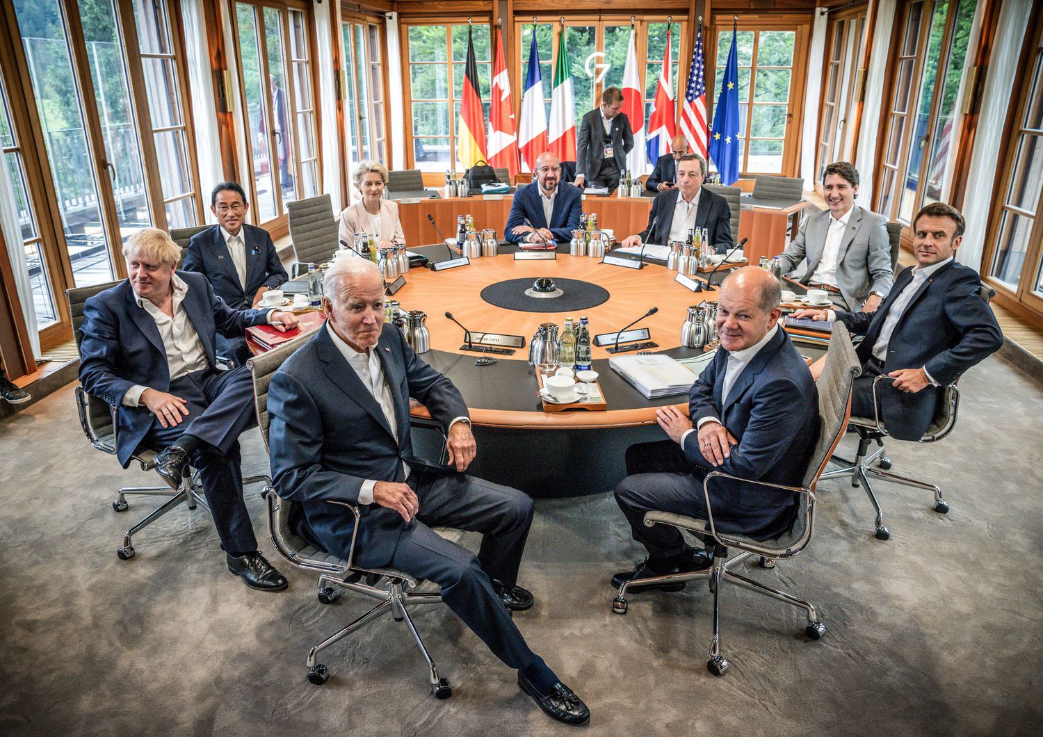 I leader del G7 riuniti a Elmau, in Baviera