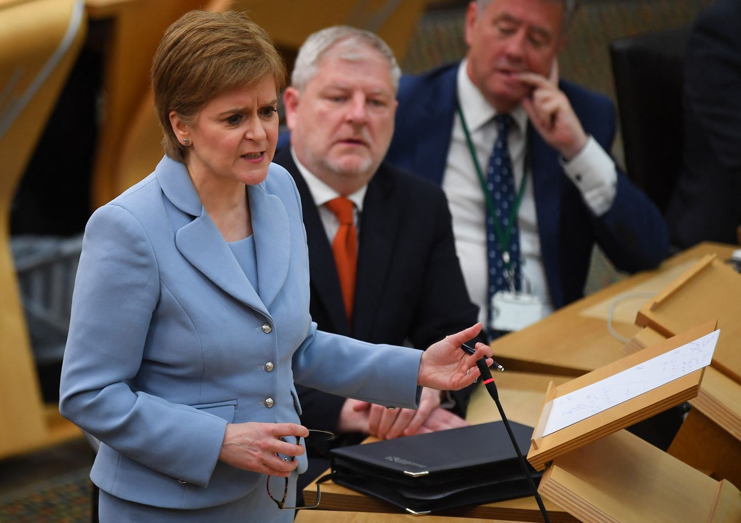 La premier della Scozia Nicola Sturgeon&nbsp;