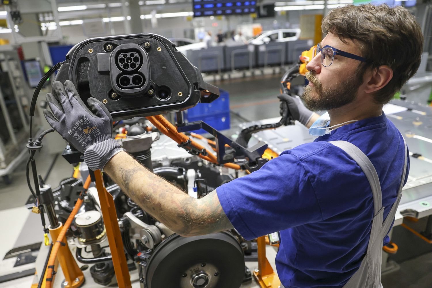 Una fabbrica di autovetture elettriche&nbsp;