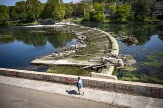Il Po in secca a Torino