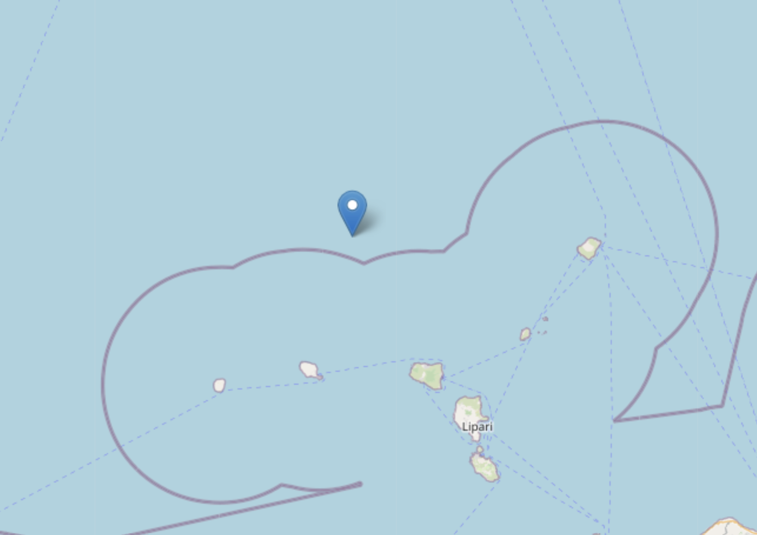 Il terremoto registrato alle Eolie