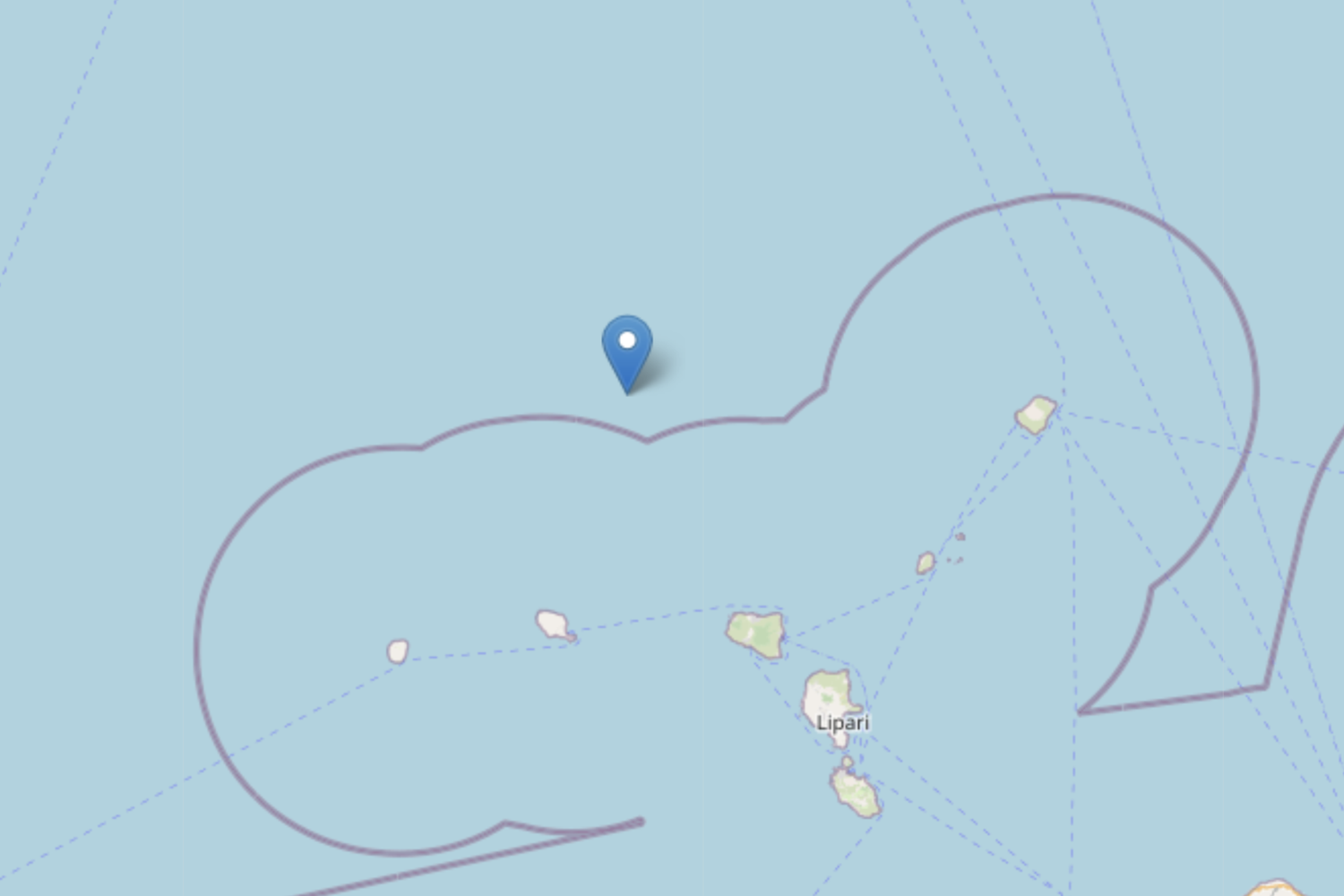 Il terremoto registrato alle Eolie