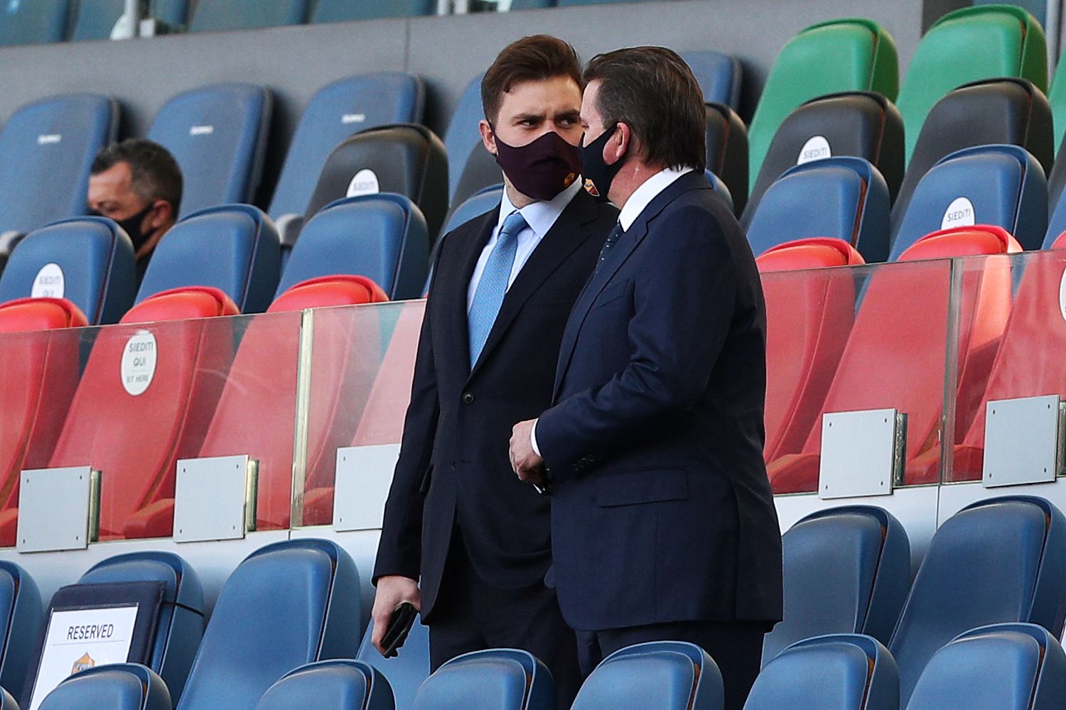 Il presidente della Roma Dan Friedkin con il figlio Ryan &nbsp;