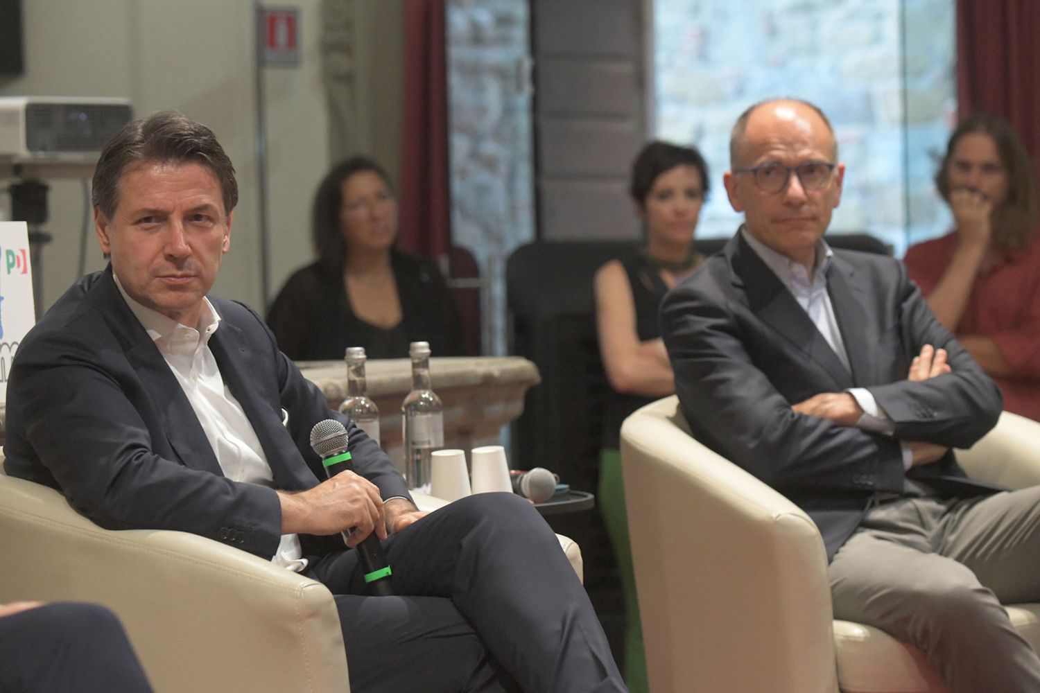 Giuseppe Conte e Enrico Letta&nbsp;