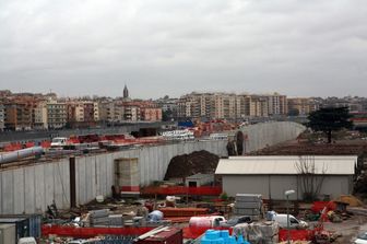 Il quartiere romano di Pietralata durante la costruzione della stazione di Roma Tiburtina