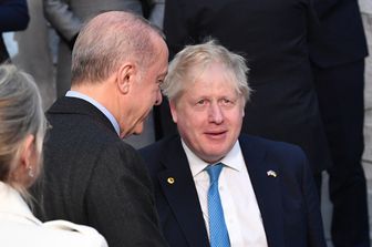 &nbsp;Recep Tayyip Erdogan e Boris Johnson