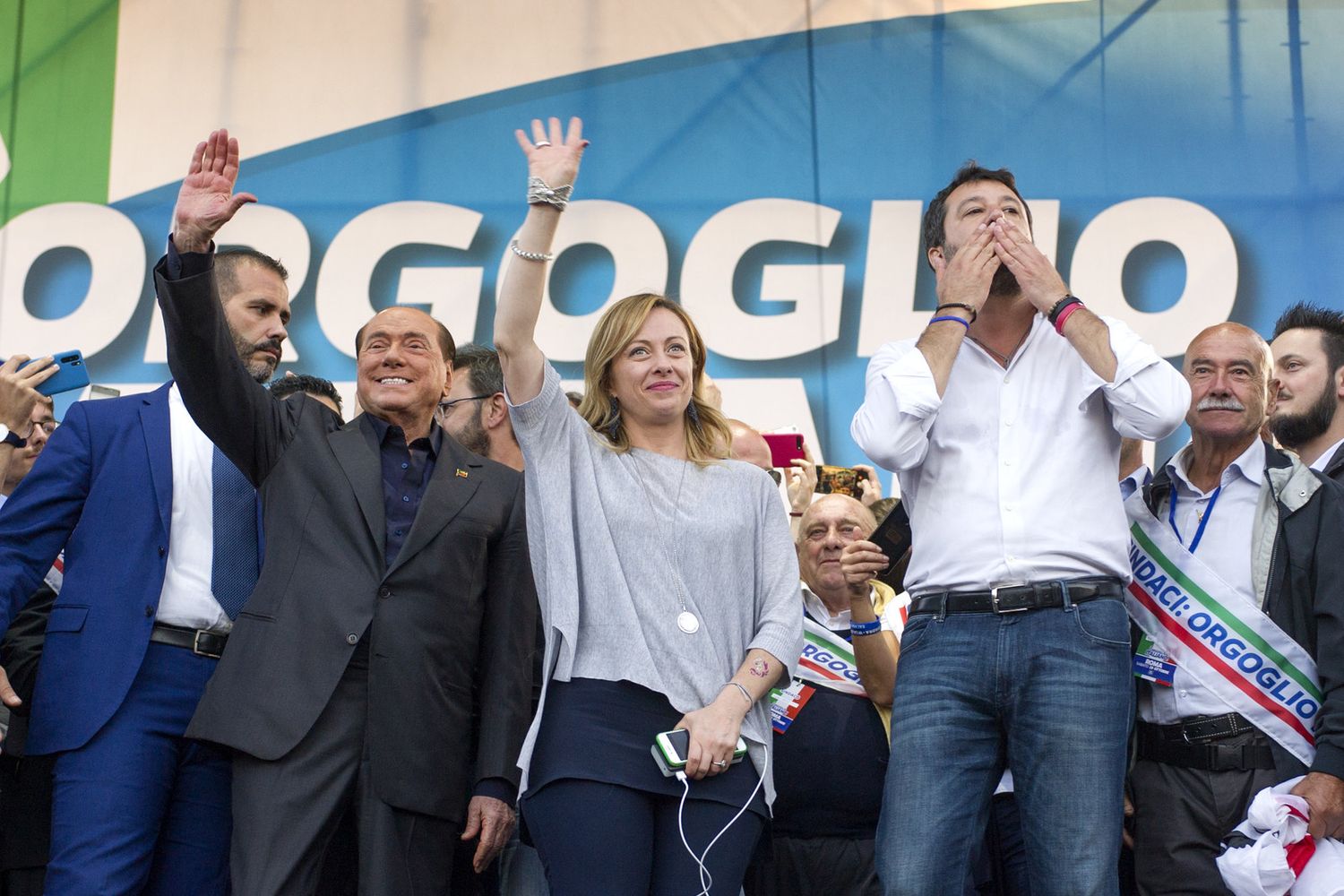 Berlusconi, Meloni e Salvini&nbsp;