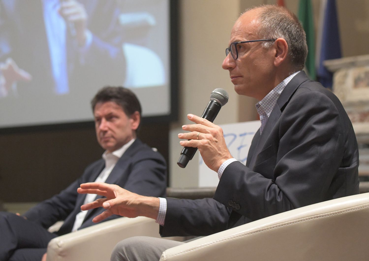 Enrico Letta e Giuseppe Conte&nbsp;