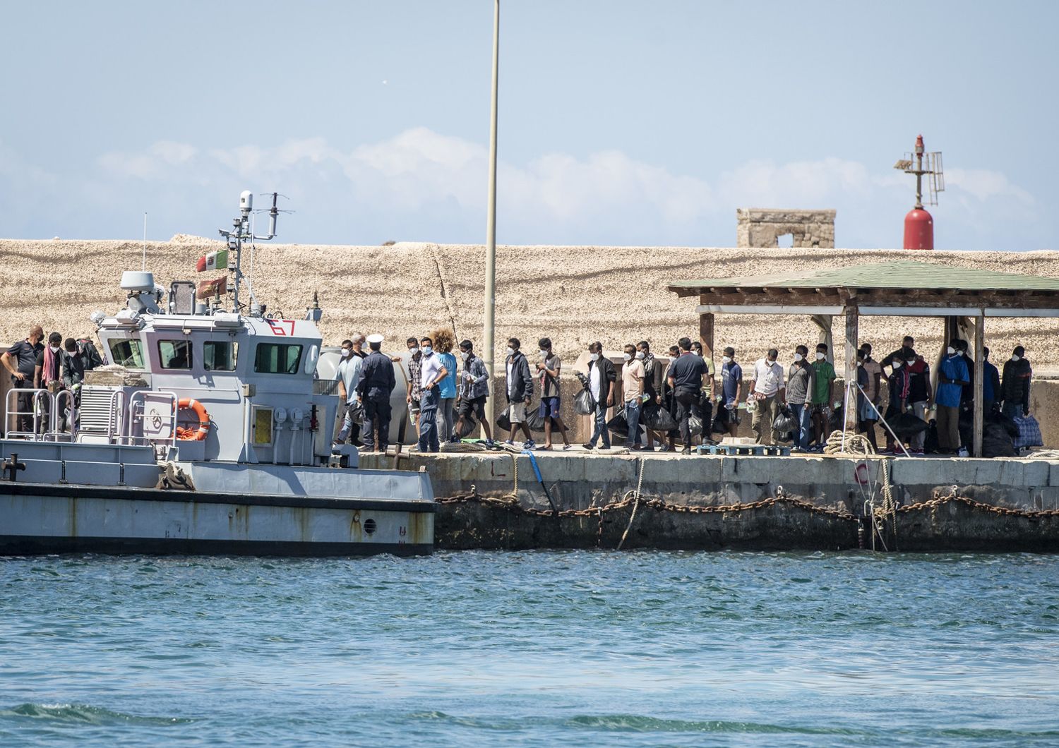 Migranti a Lampedusa