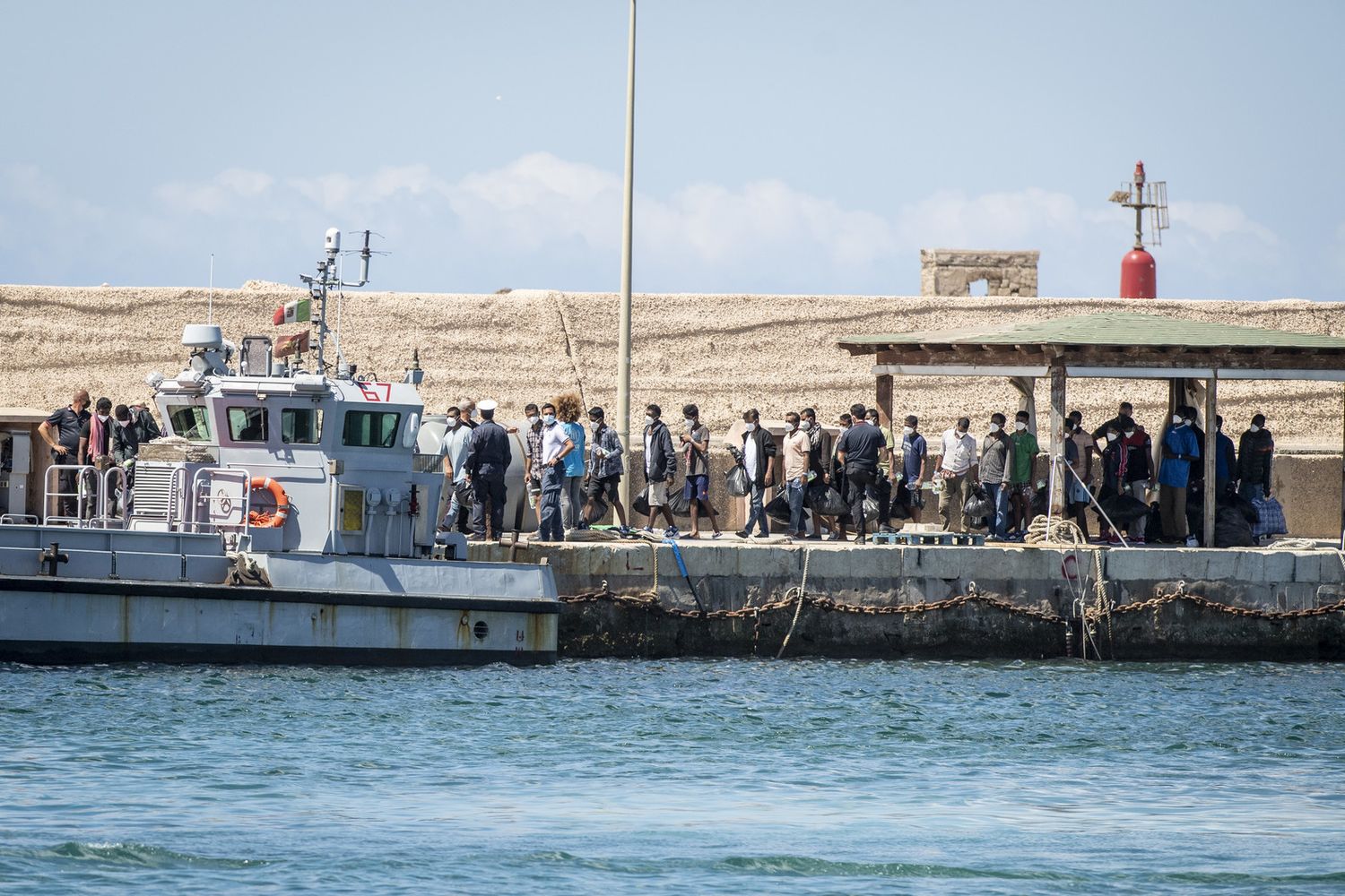 Migranti a Lampedusa