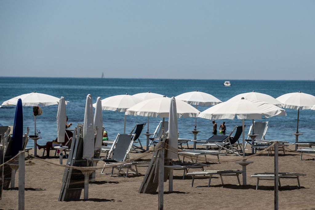 Una spiaggia attrezzata