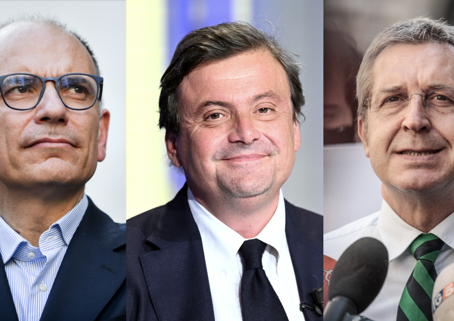 Enrico Letta, Carlo Calenda e Benedetto Della Vedova