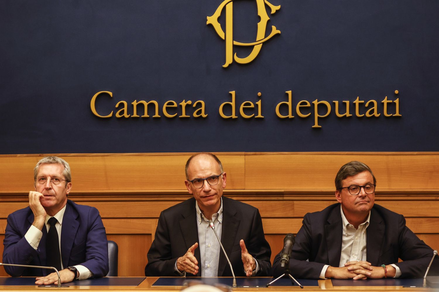 Benedetto Della Vedova, Enrico Letta e Carlo Calenda&nbsp;