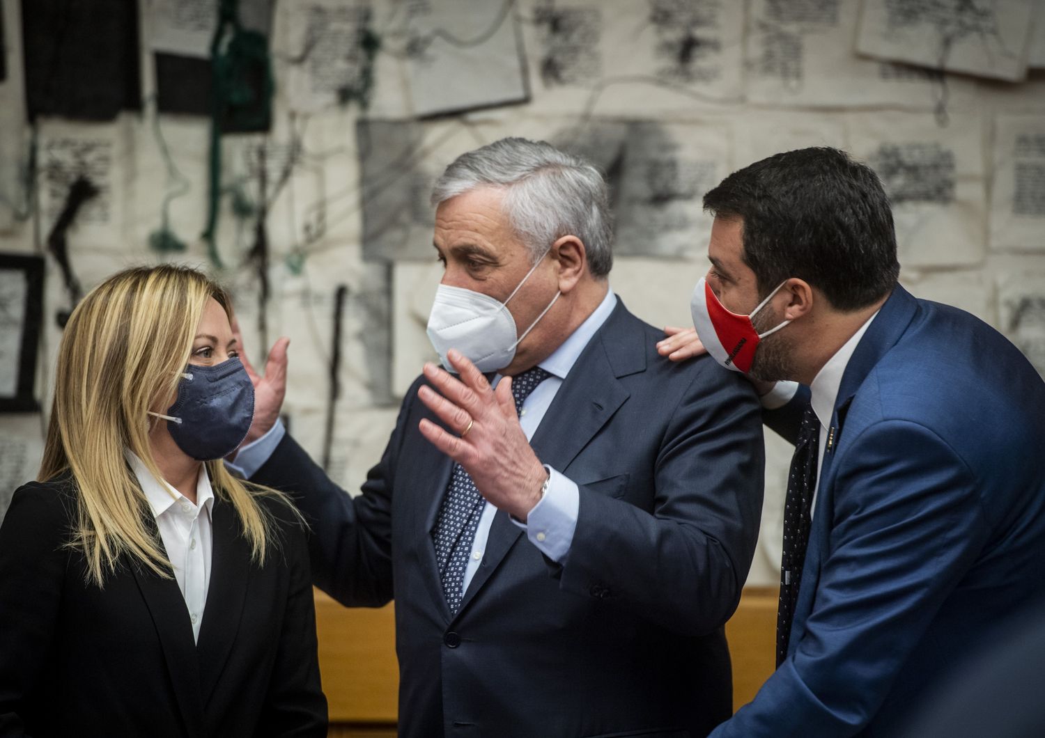 Giorgia meloni, Antonio Tajani e Matteo Salvini&nbsp;